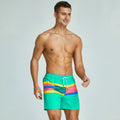Herren-Shorts aus Mikrofaser mit mehrfarbigem Aufdruck - Adrian