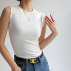 Lena - Ärmelloses Tanktop mit Rundhalsausschnitt für Frauen