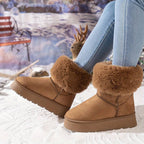 Plüsch Schneestiefeletten für Frauen