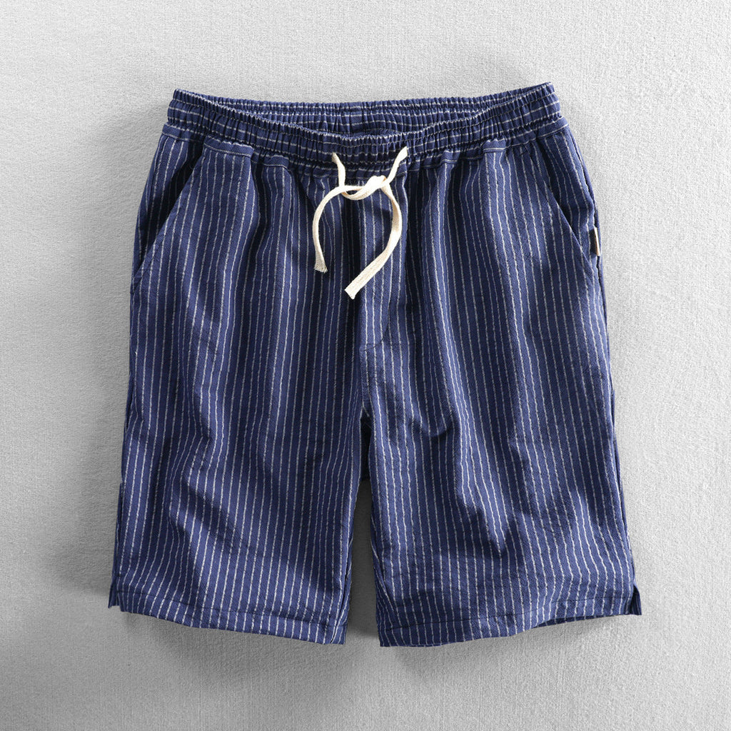 Vertikal gestreifte Herren Shorts mit Kordelzug - Lecce