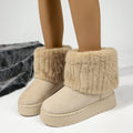 Damen-Winterstiefel mit Kunstfellmanschette - Ivanna