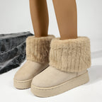 Damen-Winterstiefel mit Kunstfellmanschette - Ivanna