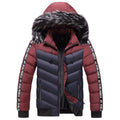 Herren Steppjacke mit Kunstfellkapuze - Elian
