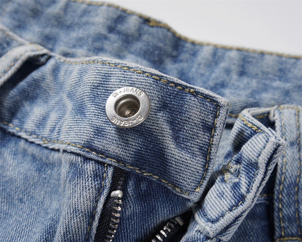 Gerade Utility-Cargo-Jeans für Männer - Falko