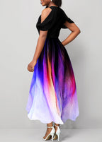 Agatha - Kunstvolles Midikleid mit drapierten Ärmeln und kalten Schultern