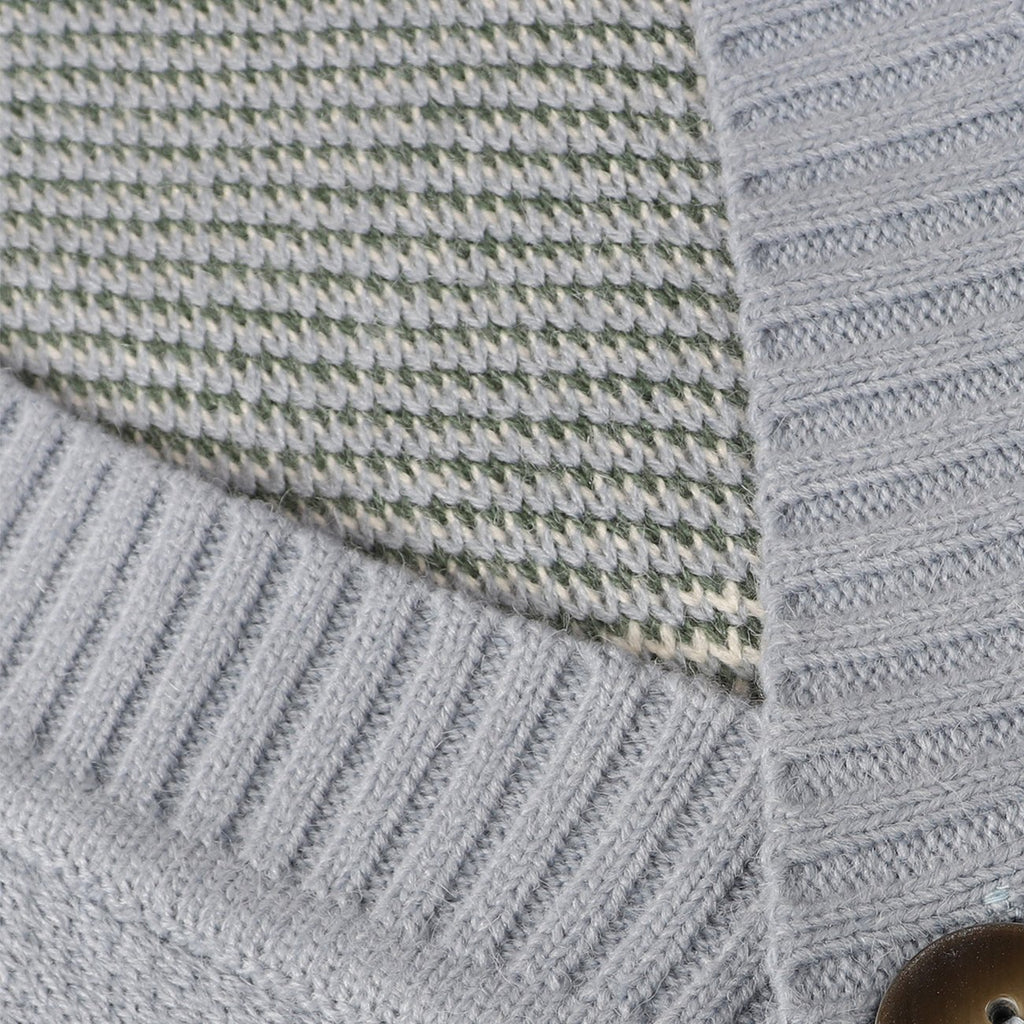 Herrenstrickjacke mit Knopfverschluss und grafischem Muster - Thomas