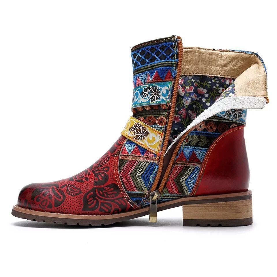 Dekorative halbhohe Damenstiefel - Kjersti