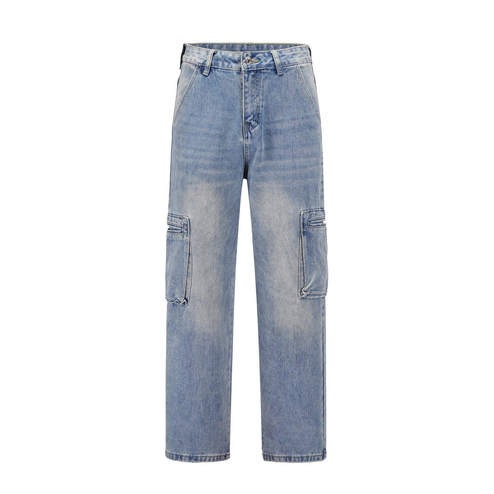 Gerade Utility-Cargo-Jeans für Männer - Falko