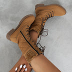 Gepolsterte hohe Damenstiefel - Irina