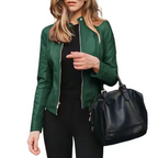 Lederjacke im Oversize-Schnitt
