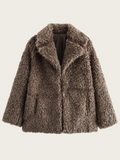 Plüschjacke für Damen mit klassischem Revers - Rosaura