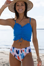 Ocean Chic - Bikini-Set mit Schnürung vorne und Fransen am Saum
