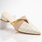 Damen Clogs mit spitzer Zehe, elegantes Design mit metallischem Detail - Elvoria