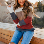 Mia - Warmer Farbblock-Pullover