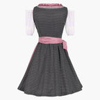 Dirndl mit Schürze in Rosa und Blau - Annalena
