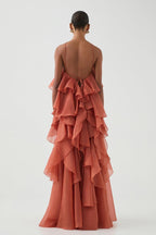 Maxikleid mit Blumenfront für Frauen - Anneliese