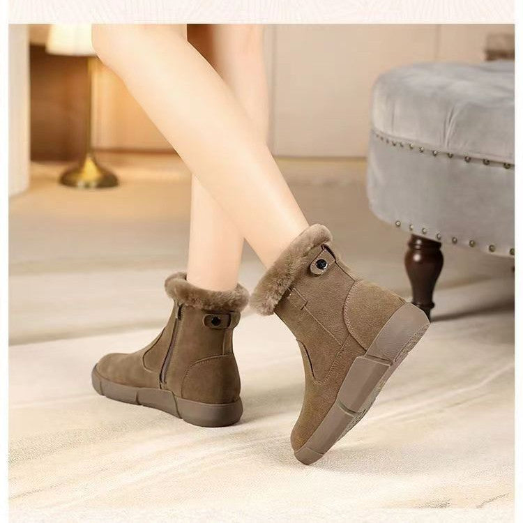 Damenstiefel mit Thermoeffekt mit flachem Fuß - Alres