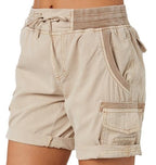 Lässige lockere Damen-Shorts mit hoher Taille