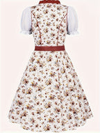 Damen Mini Rot Oktoberfest Dirndl Kleid - Mathilde