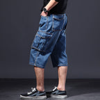 Herren-Denim-Shorts im Cargo-Stil mit mehreren Taschen - Damien
