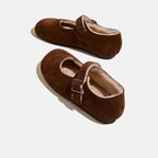 Flache Damenschuhe in Wildlederoptik mit Warmfutter - Alviera