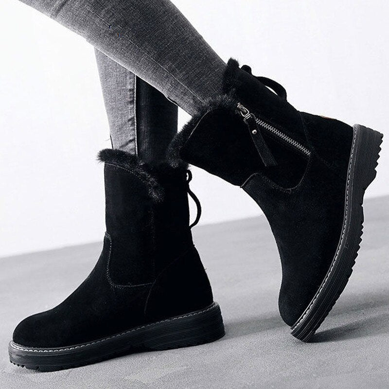 Winterstiefeletten mit Wildledereffekt - Kaelis
