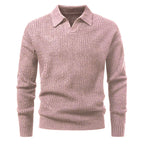 Herren-Jacquard-Strickpullover mit breitem Kragen - Raptor