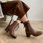 Vintage-Schnürstiefeletten - Nova