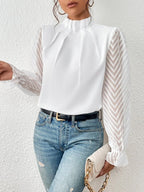 Langarm-Rollkragenbluse für Frauen - Elyra