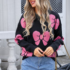 Damenpullover mit Schleifenprint - Freja
