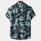 Stilvolles Herren Kurzarm Hemd mit Blumen Design