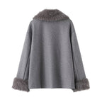 Cape-Mantel mit Wickelkragen für Damen - Potter