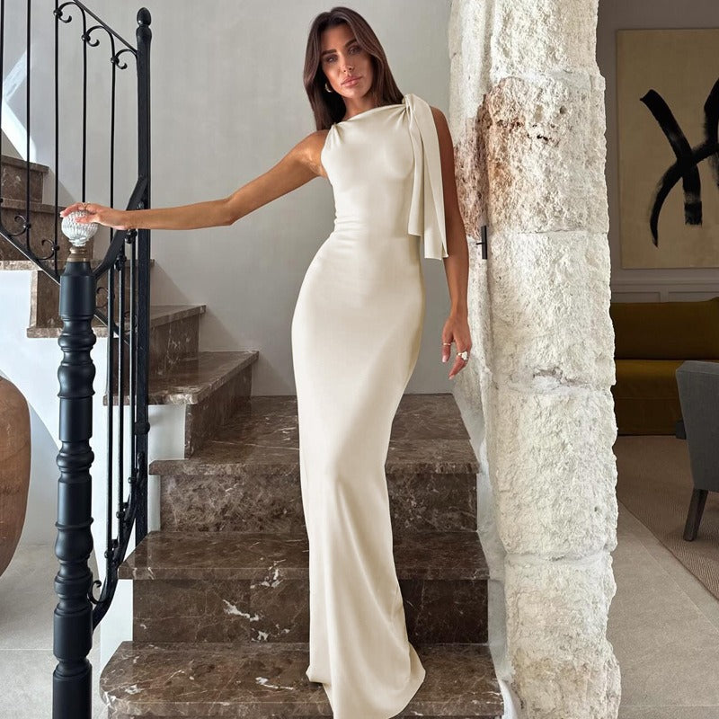 Elegantes Partykleid mit einer Schulter für Frauen - Isolde