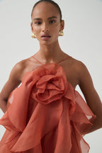 Maxikleid mit Blumenfront für Frauen - Anneliese