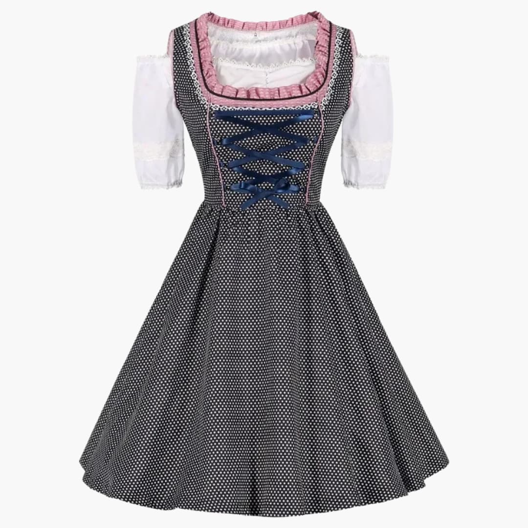 Dirndl mit Schürze in Rosa und Blau - Annalena
