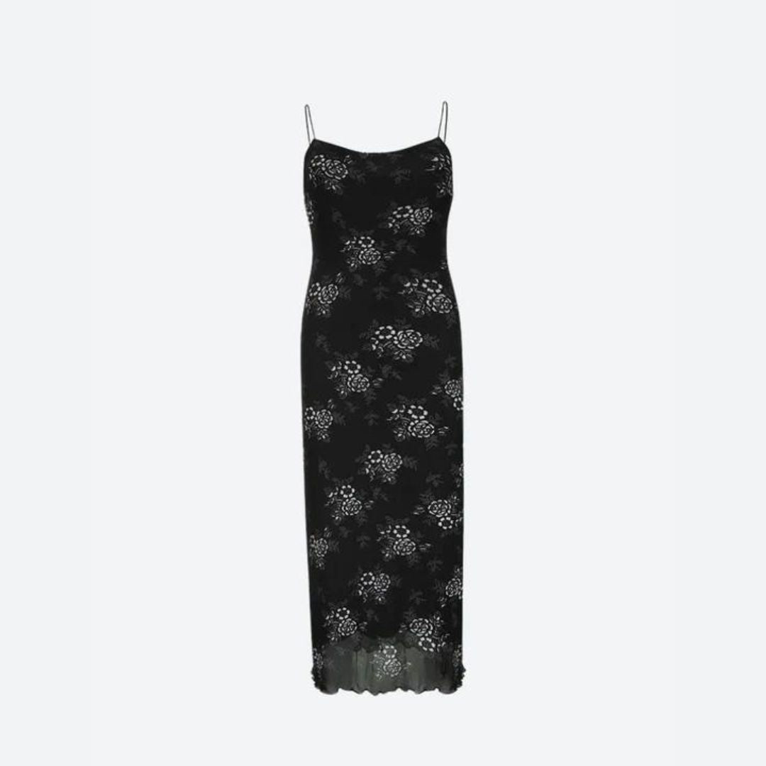 Verona - Vintage-Kleid aus floraler Spitze mit transparentem Overlay