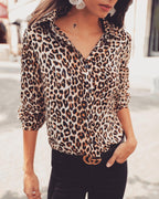 LEONA- Bluse mit Leopardenmuster