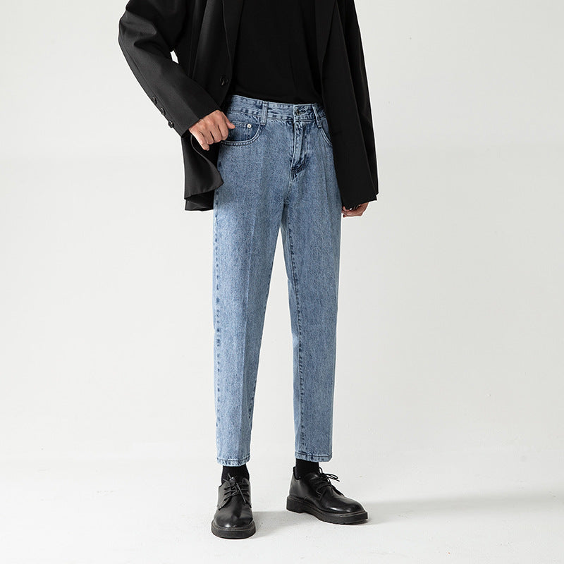 Herrenjeans mit hoher Taille und konischem Schnitt - Torvild