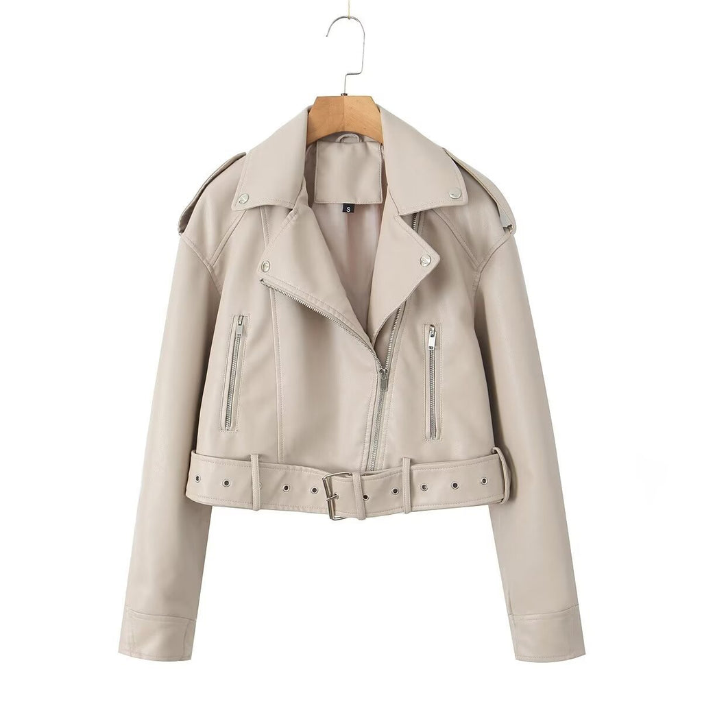 Waschbare Lederjacke mit Farbverlauf