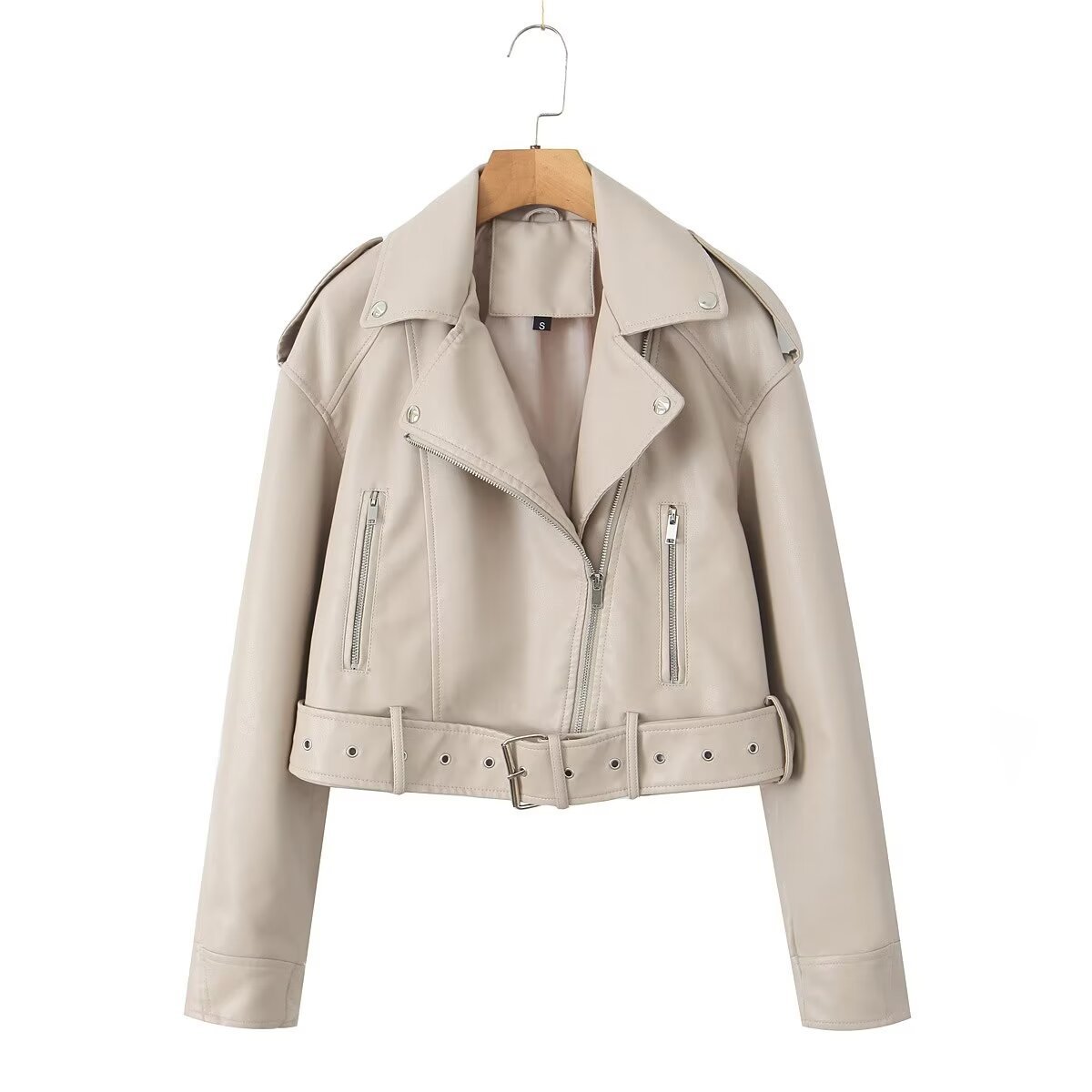 Waschbare Lederjacke mit Farbverlauf