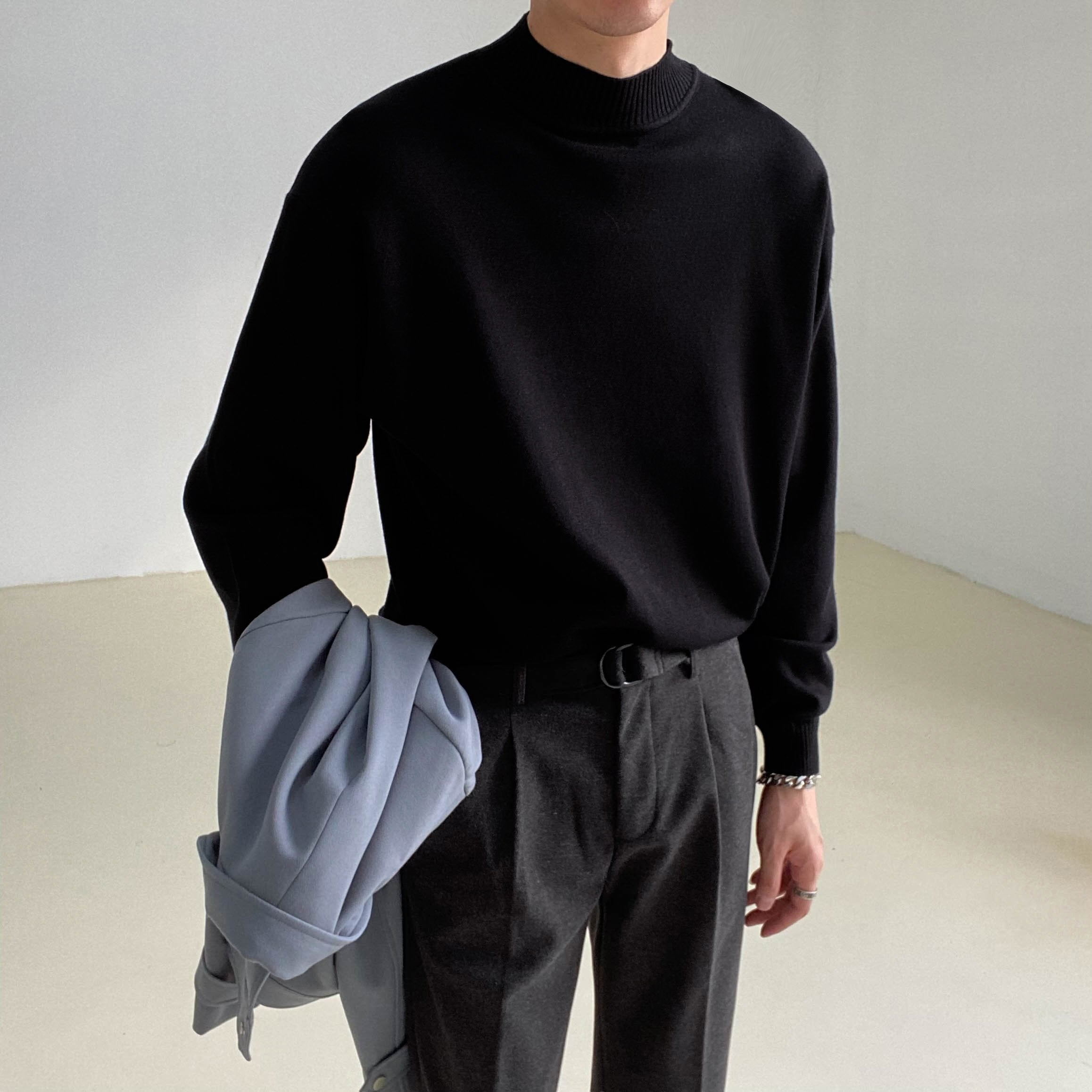 Herren Pullover einfarbig gestrickt - Renwald