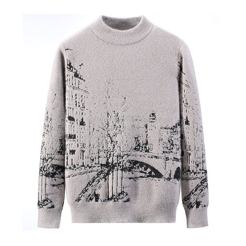 Dicker Herren-Strickpullover Urban-Effekt - Naël