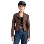 Lederjacke aus gewaschenem Lammleder