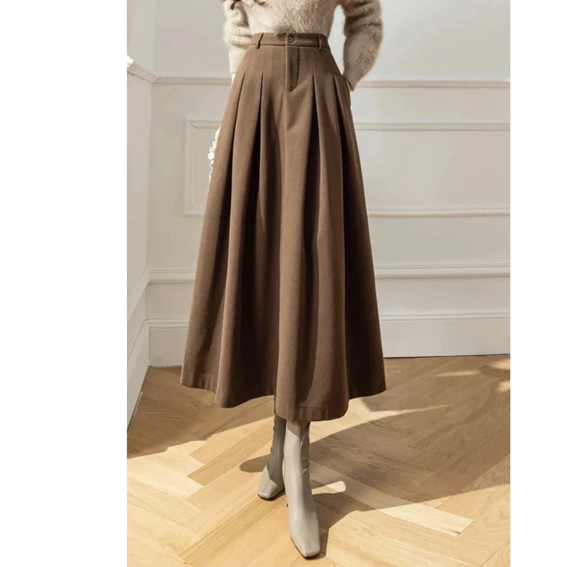Faltenrock Mit Hoher Taille für Damen - Lässig