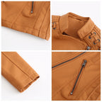 Lederjacke aus gewaschenem Lammleder