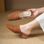 Flache gewebte Damen-Sommer-Sandale - Breeze