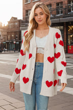 Strickjacke mit Herzmotiv - Ailith