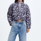 Jacke zum Wenden mit Blumenmuster und Ethno-Muster