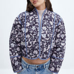 Jacke zum Wenden mit Blumenmuster und Ethno-Muster