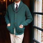 Elegante Herrenstrickjacke mit klassischem Revers - Davide